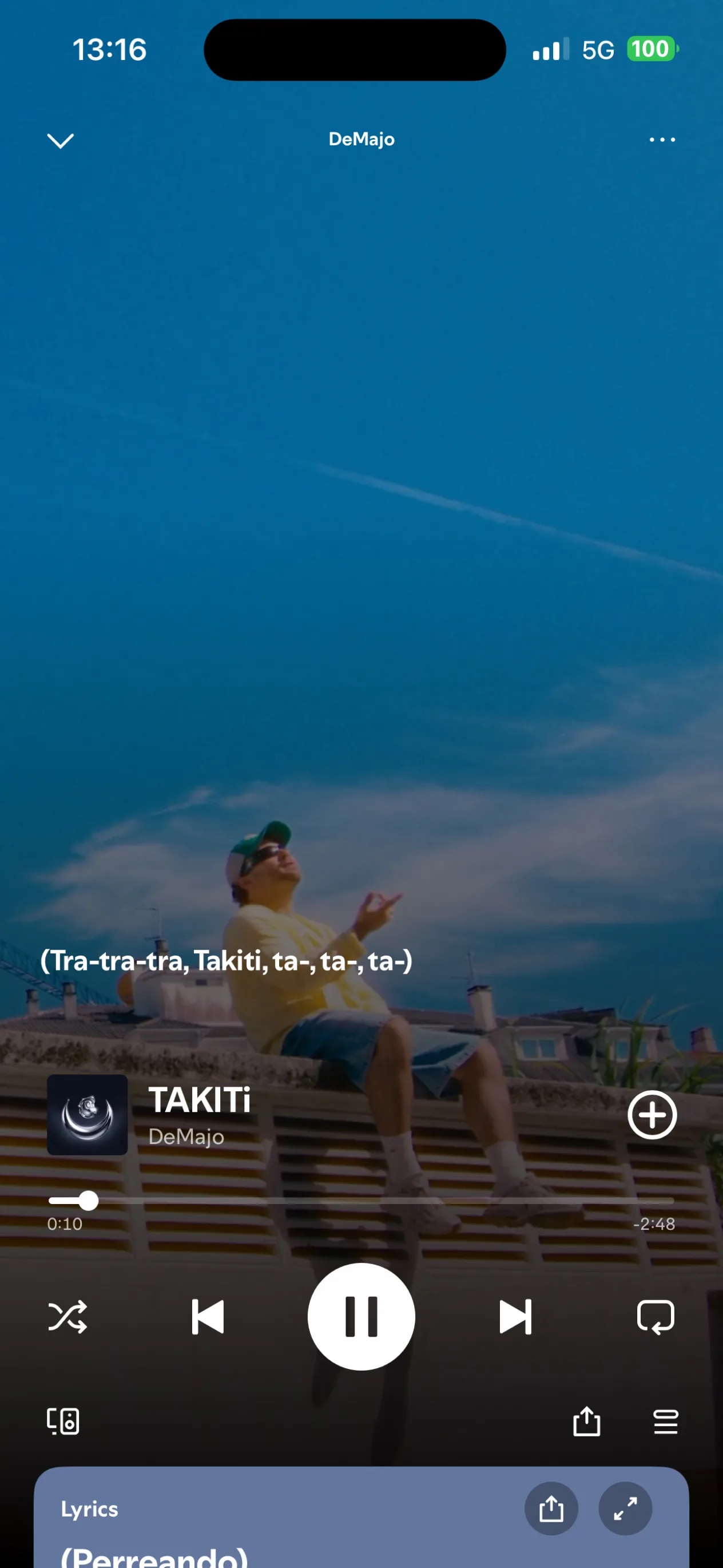 Single cover for TAKITi shown in a music streaming app player