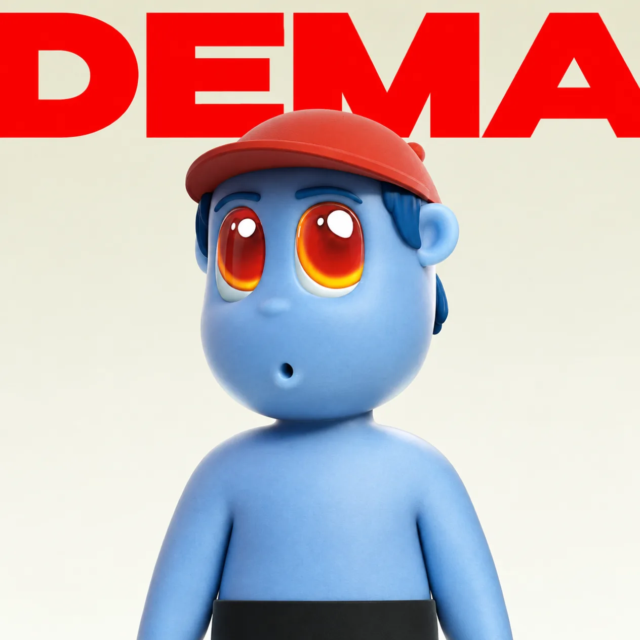 DeMajo mascot rendered in 3D under the DEMAJO logotype