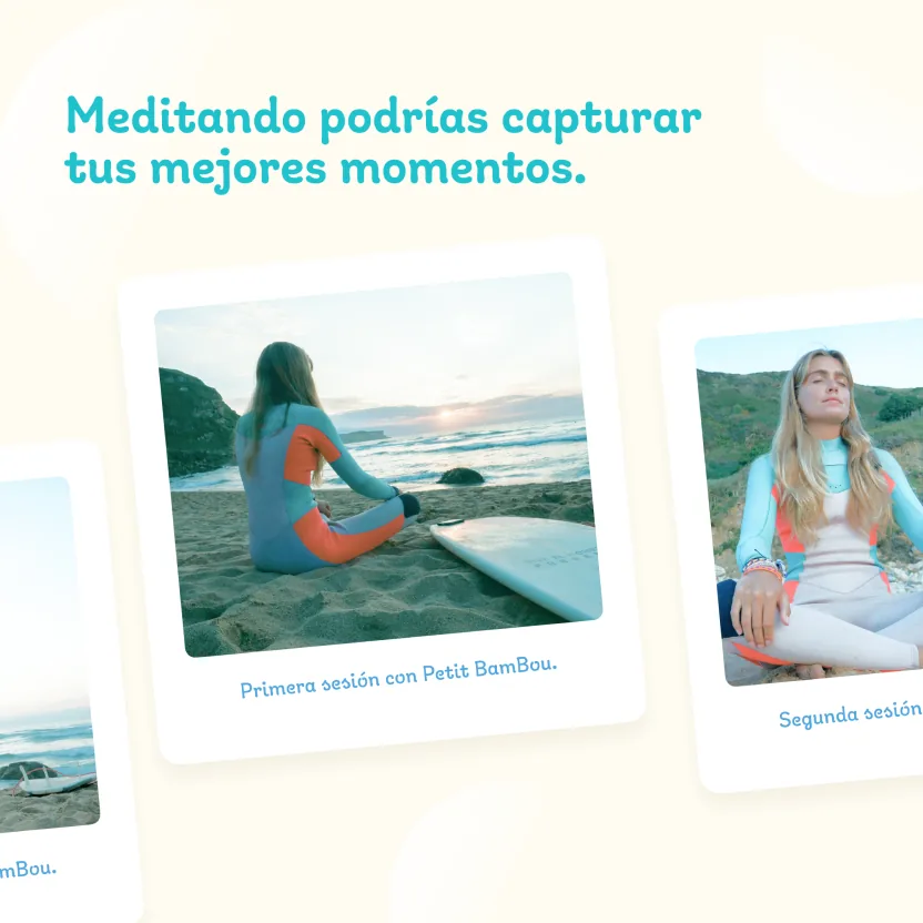 Instagram post: “Meditando podrías capturar tus mejores momentos” with photo prints